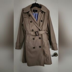 London Fog Beige Double-Breasted Trench Coat